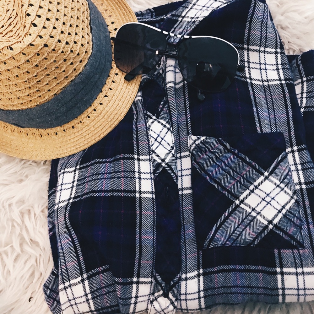 Purple Pink and White Flannel